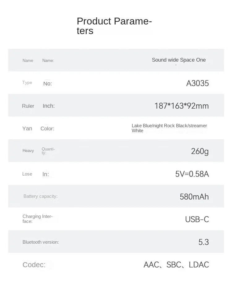 Anker SoundCore Space One /Hires/LDAC/Bluetooth Wireless Active Noise Reduction Earphones