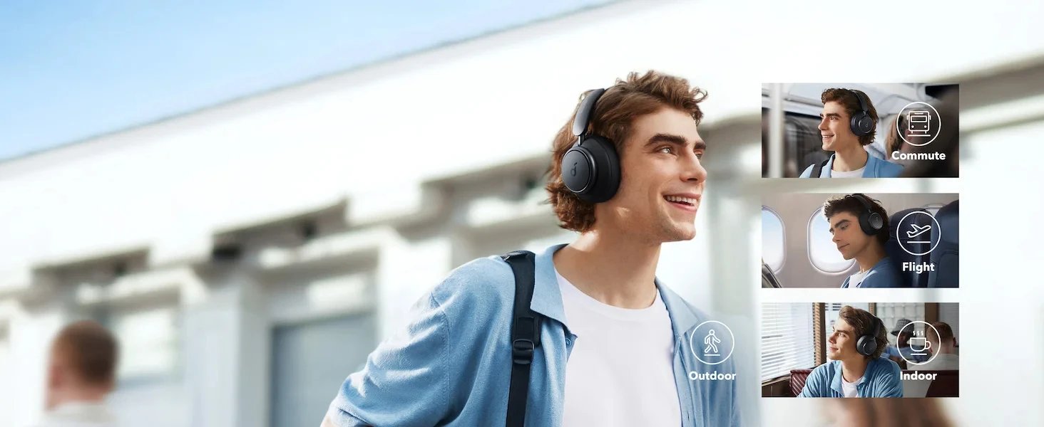 Original by Anker Soundcore Space Q45 Wireless Bluetooth Headphones Triple Dynamic Active Noise Cancellation LDAC HiRes