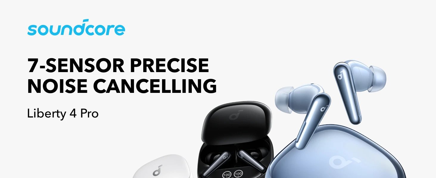 Global Version Anker Soundcore Liberty 4 Pro Earbuds Noise Canceling Wireless Earphone TWS Real-Time ANC Fast Charge 6Mics